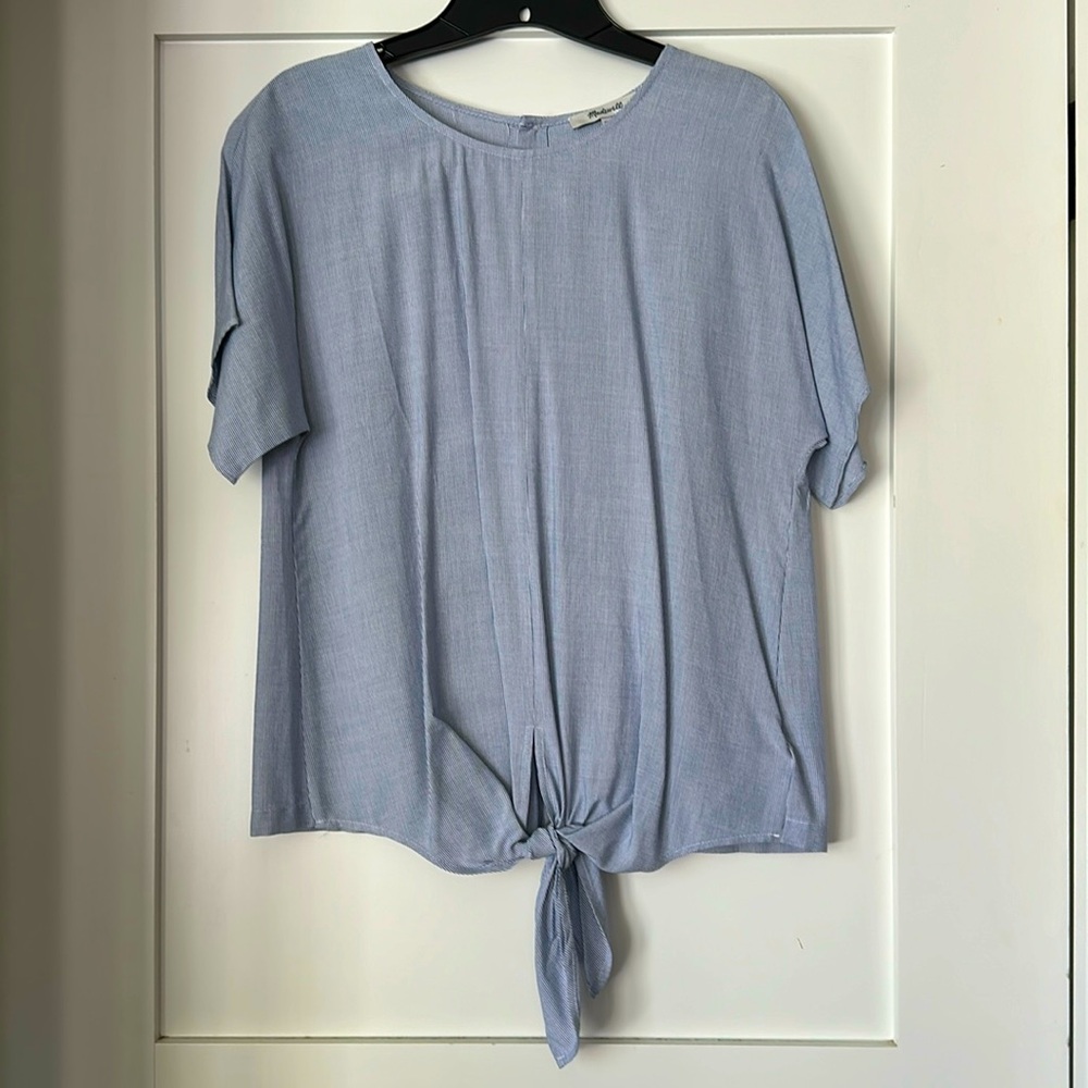 NWT Madewell Tie Front Shirt